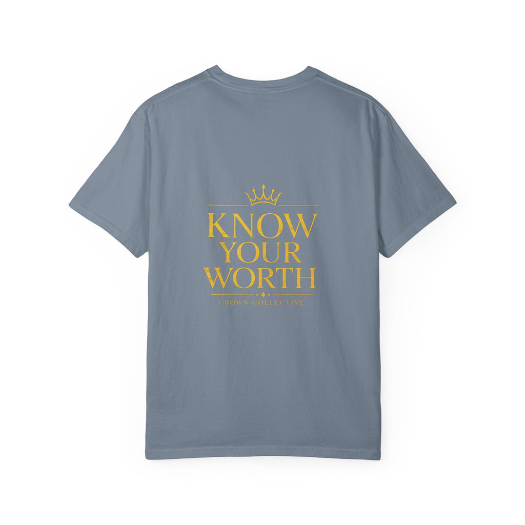 CC Crown Logo T‑Shirt — Minimal Gold Crest Pocket Tee