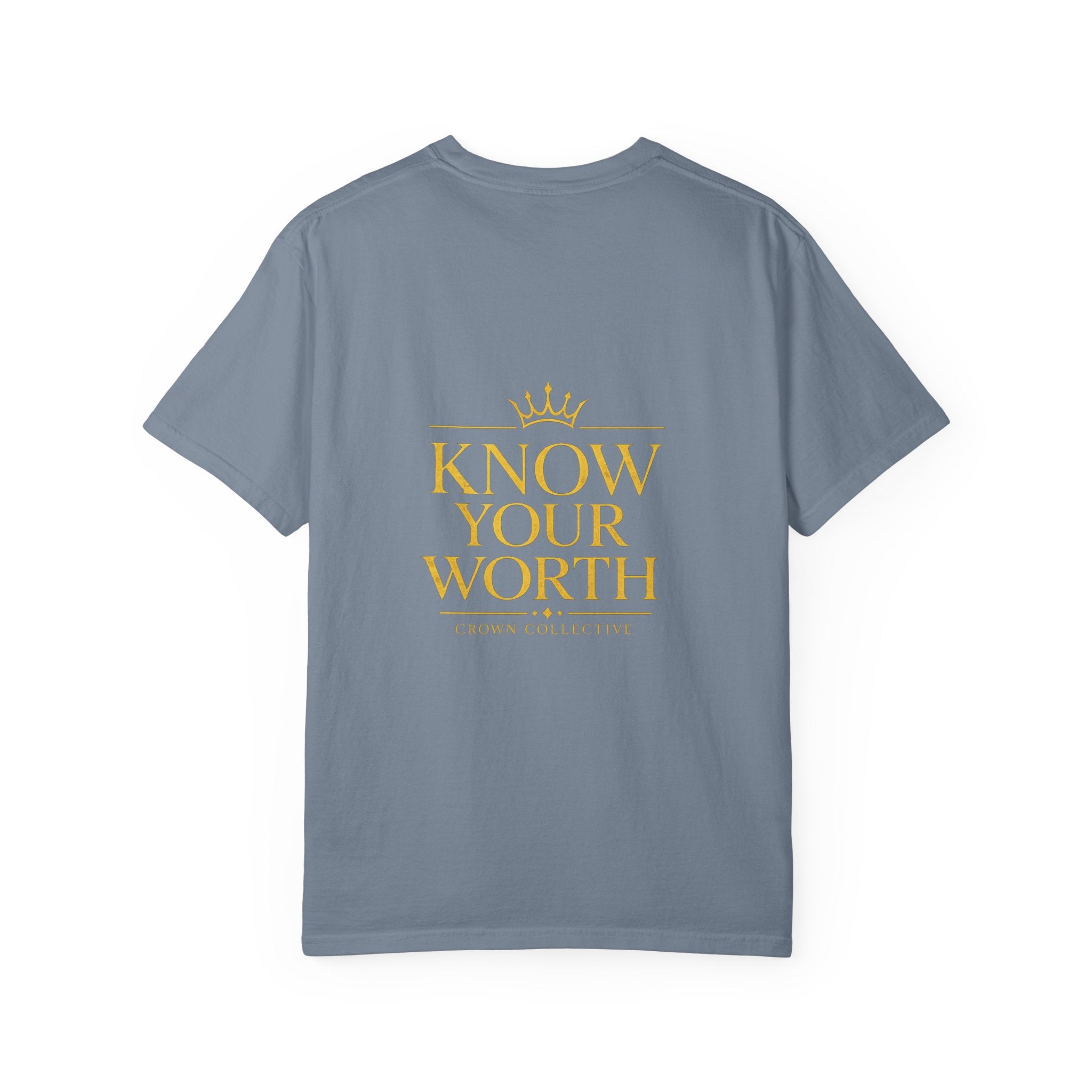 CC Crown Logo T‑Shirt — Minimal Gold Crest Pocket Tee