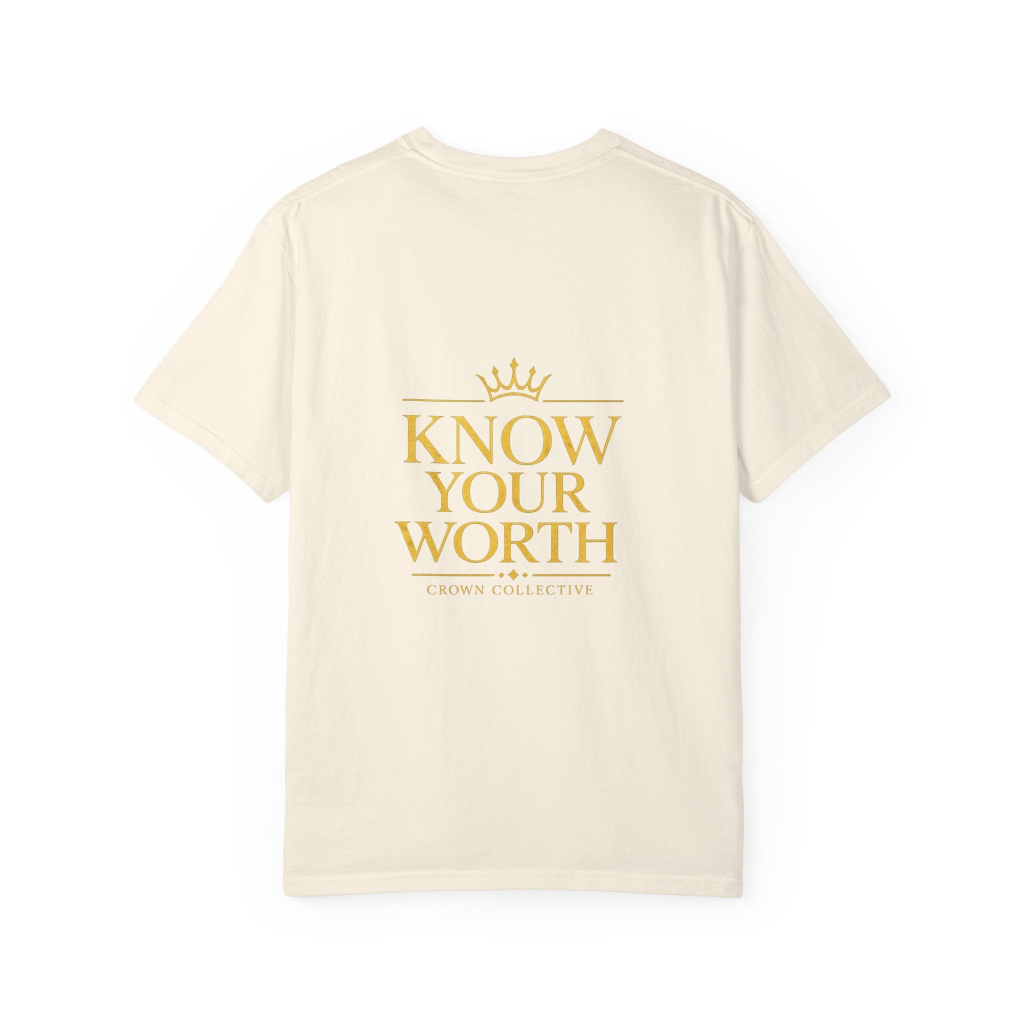CC Crown Logo T‑Shirt — Minimal Gold Crest Pocket Tee